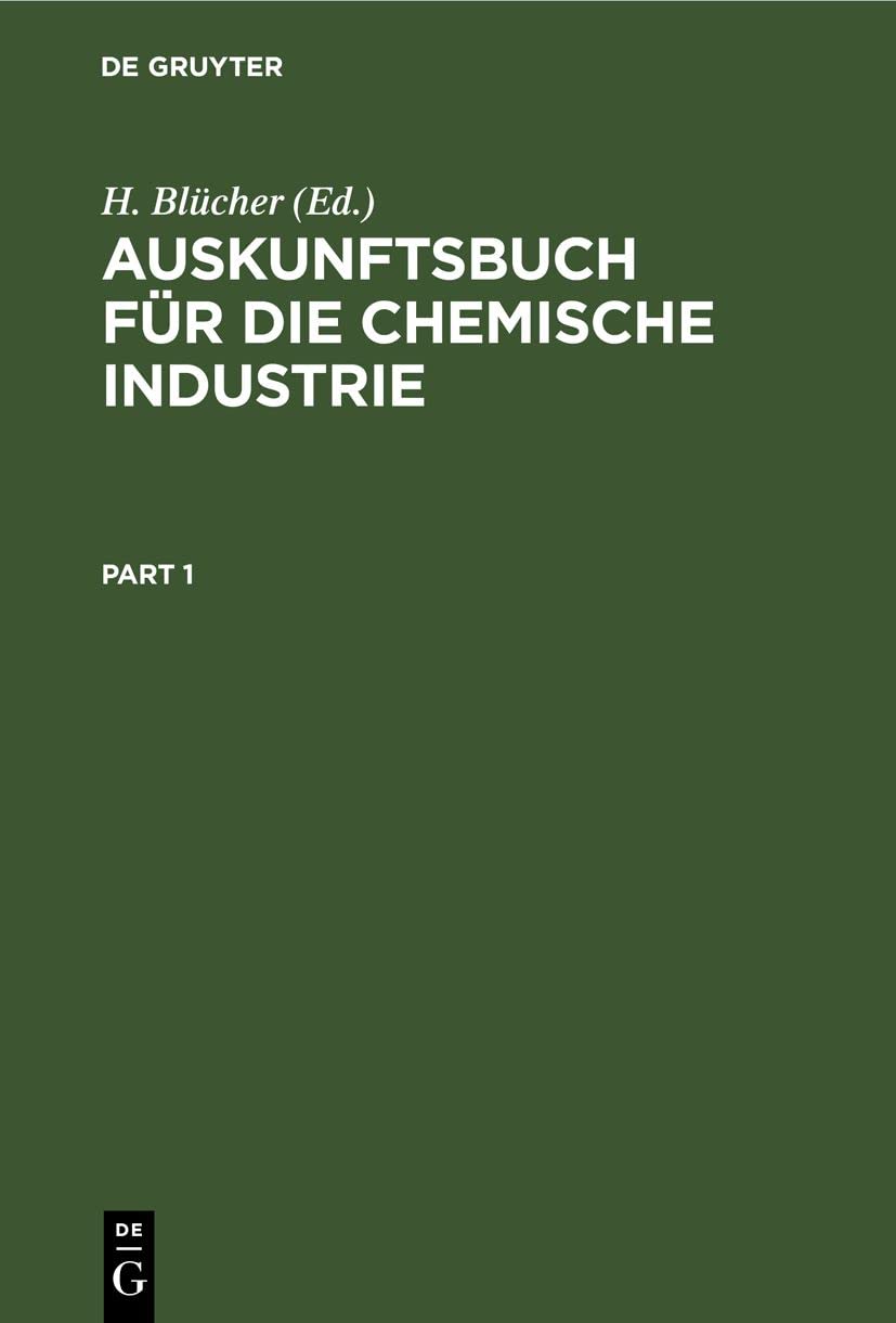 Auskunftsbuch für die Chemische Industrie (German Edition)