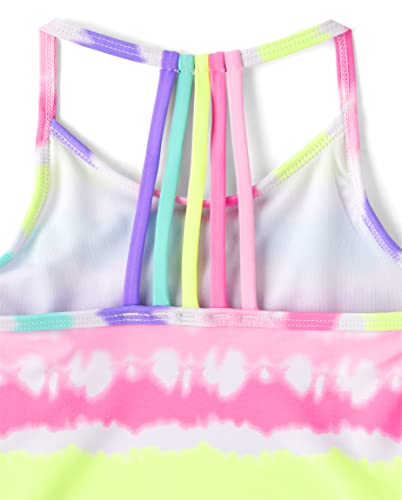 The Children's Place Girls' 2-Piece Tankini Swimsuit, Neon Stripe, Xx-Large #TOP1