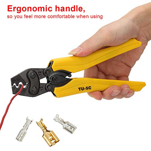 Alicate de crimpagem de cabo fácil de usar, crimpador de cabo, fácil de cortar resistente ao desgast