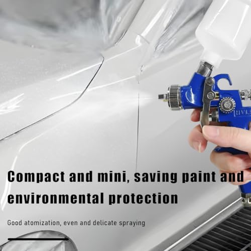 Image of povtii HVLP Spray Gun with 1.0mm Nozzle, Car Detail Paint Air Spray Gun with 125cc Cup, Gravity Feed Paint Gun Sprayer for Vehicle Furniture Surface Painting, Car Accessories
