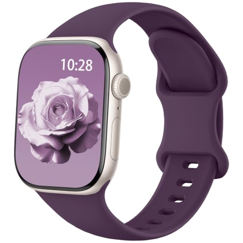 Image of Silicone Sport Band Compatible with Apple Watch Bands for Women Men