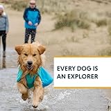 Ruffwear Sun Shower mittelgroße Hunde-Regenjacke, Allwetter-Hundemantel, wasserdichte Hundejacke, leichte wetterfeste Hundeweste und Hunde-Regenmantel, Größe M, Mitternachtsblau