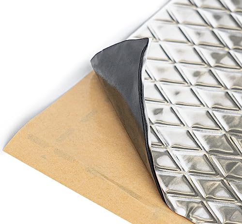 TERRIFI Car Sound Deadening Mat, Butyl Automotive Sound Deadener, Noise Insulation and Vibration Dampening Material, (5 Pcs 80 MIL 36 SQFT) - Pattern May Vary
