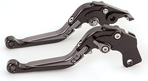 Miniatura 60 de FXCNC Billet Folding Extendable Adjustable Brake Clutch Levers Compatible with Raptor YFM660 01-04, TTR125L/LE/LW 00-16, Banshee 350 02-06