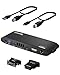 Plugable USB 3.0 Universal Laptop Docking Station for Windows (Dual Monitor: HDMI and DVI/HDMI/VGA, Gigabit Ethernet, Audio, 6 USB Ports) - Horizontal