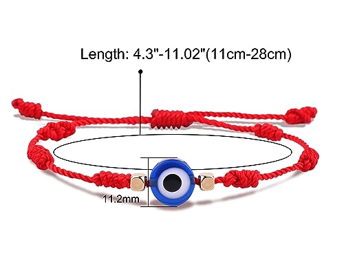 Image of Fesciory Evil Eye Bracelets for Women, Adjustable Amulet Red String Jewelry