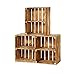 GrandBox Caja de Madera flameada Flame-V-Box Set de 3 con Estante Vertical Caja de Vino Caja de Frutas Caja Decorativa Almacenamiento Vintage Shabby Chic Retro