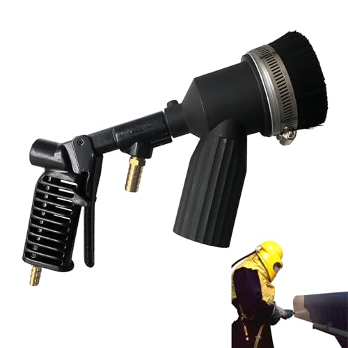 WHIPIN Portable Vacuum Sandblaster, Vacuum Recovery Sandblasting Machine, Ceramic Nozzle Accessories Sandblaster, 28 Gallon Blasting Tank Sand Blast Kit, for Paint Cleaning and Collecting