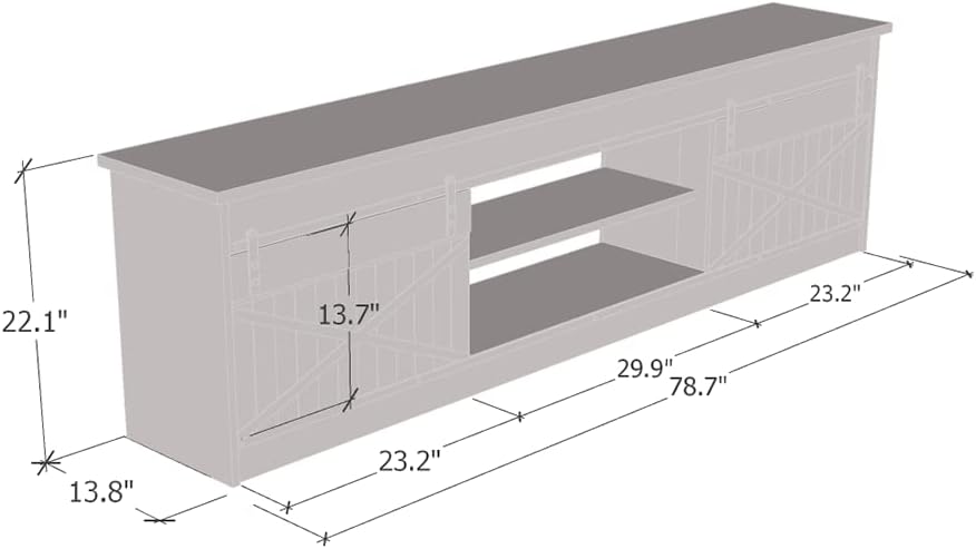 Meble Furniture Granero 01 Modern TV Stand — High-Gloss Storage Console — Fits TVs up to 90", 63.5" W x 15.7" D x 19.7" H — Black