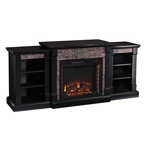 Gallatin Faux Stone Electric Fireplace