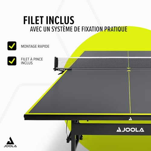 JOOLA Table de Tennis de Table Inside J15 - Table de Tennis de Table d'intérieur - Base Pliable - Montage Rapide avec Filet - Gris - 274 x 152,5 x 76 cm – vue 4