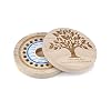 Baby Tand Box, Rond Tand Keepsake Box Baby Save Melk Tanden Houten Opbergdoos, Kids Shower & Verjaardagscadeau (5 x 5…
