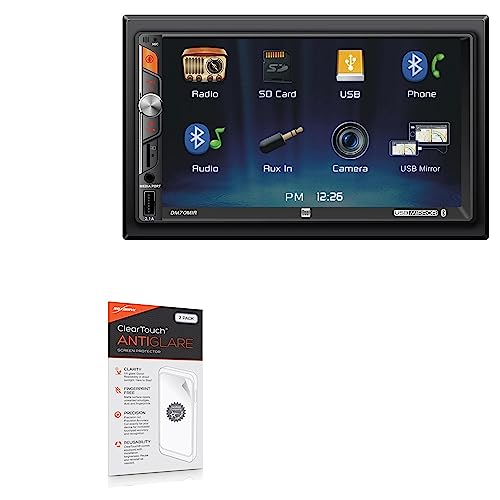 BoxWave Screen Protector Compatible with Dual Electronics DM70MIR - ClearTouch Anti-Glare (2-Pack), Anti-Fingerprint Matte Film Skin