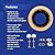 13 Pieces Toilet Wax Ring Replacement for 3-Inch or 4-Inch Drain Pipes with Rust-Resistant Brass Bolts, Caps and Washers