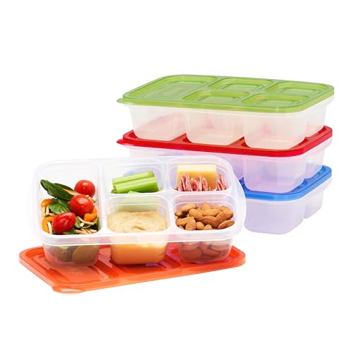 Bentgo Easyboxes Stackable 5-Compartment Lunch Boxes, 8-Piece Set