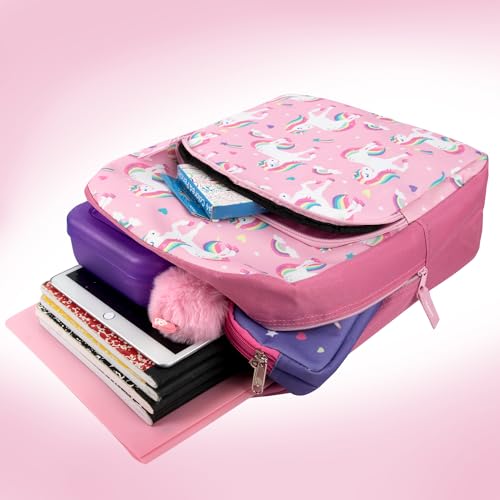 Image of Trail maker 15 Inch Kids Backpacks for Boys & Girls | Preschool, Kindergarten, Elementary School Backpacks with Adjustable, Padded Straps (Unique Unicorns)