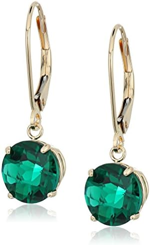 Amazon Collection Checkerboard Cut Peridot Leverback Earring