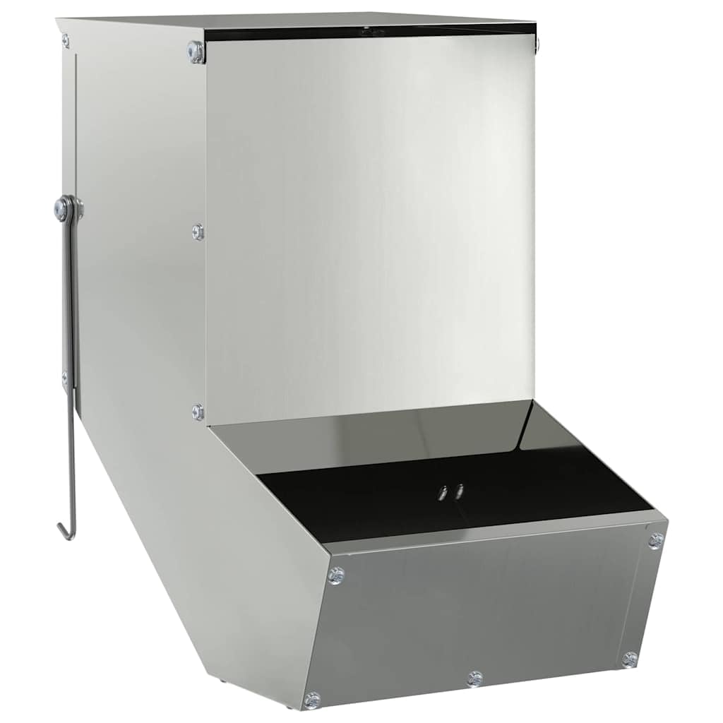 Mangiatoia per conigli, in acciaio zincato, 17,5 x 26 x 28,5 cm