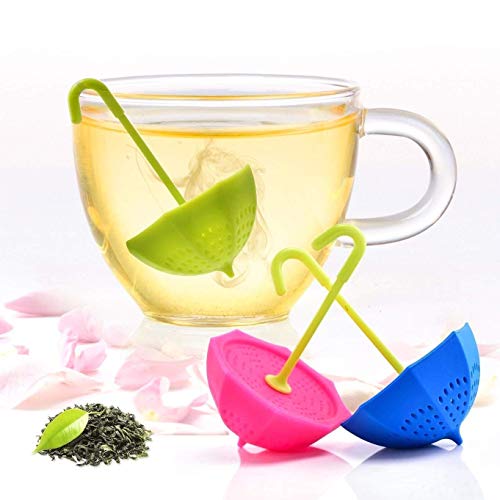Loose Leaf Tea Infuser -Senbowe 3 Pack Reusable Silicone Tea Infuser Strainer,Genuine Premium Loose Leaf Infuser/Tea Balls, Stainless Steel Strainer, for All Types of Loose Leaf Tea