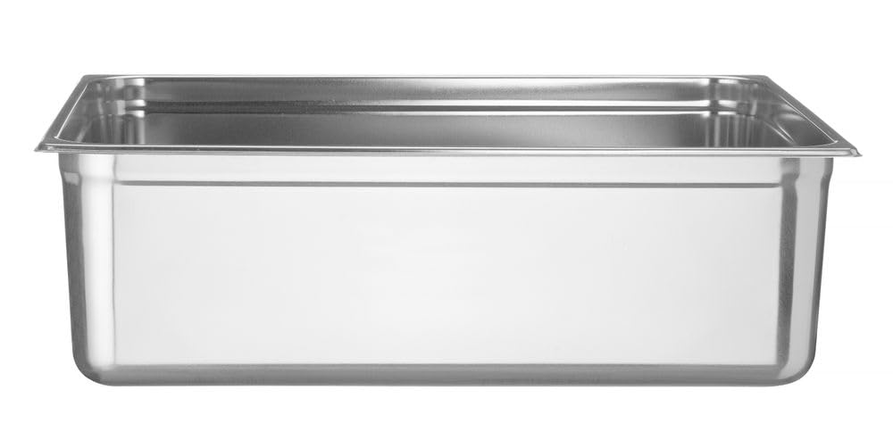 HENDI Contenitore Gastronorm, GN 2/1, resistenza termica -40 °C a 300 °C, compatibile con i forni a convezione, frigoriferi, bagno María, chafing dishes, 58L,650x530x(H) 200mm, acciaio inox 18/10