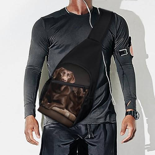 Mochila cruzada deportiva con diseño Labrador miniatura 7