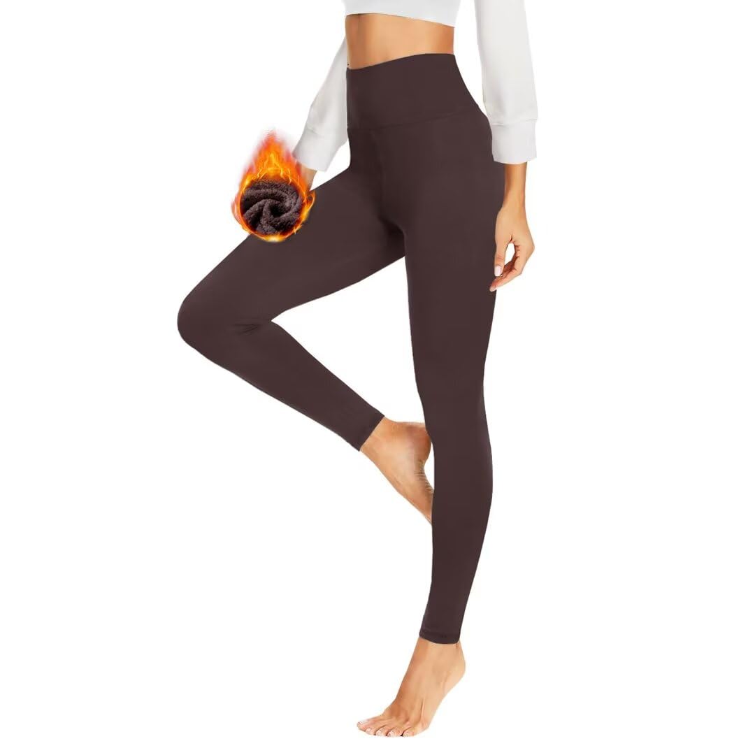 HLTPRO Thermo Leggings Damen High Waist Gefüttert im Winter für Sport Yoga | Fleece-Gefüttert, Blickdicht, Superweich & Warm–Thermohose, Strumpfhosen und Thermounterwäsche in einem