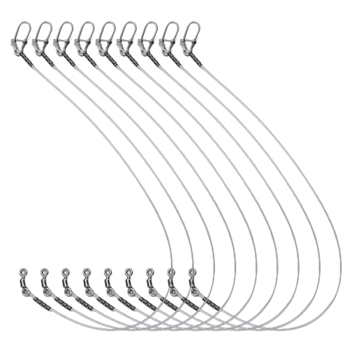 10 Líderes de Pesca Fluorocarbono con Roll Swivel miniatura 4