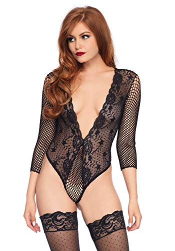 Leg Avenue 89220 Body String en Dentelle/Résille Noir Tu EUR 34-38