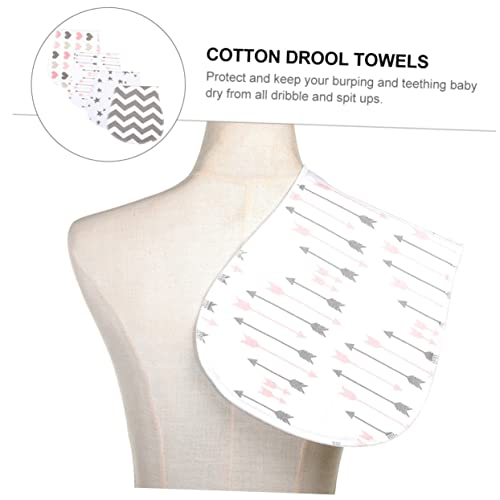 LIFKOME 4 Pcs Burp Cloths Soft Cotton Drool Towels for Newborns Absorbent and Skin Friendly Sweat Cloths for Feeding and Playtime3