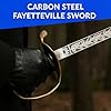 SZCO Supplies 39" Carbon Steel Fayetteville Sword with Brass Guard and Pommel, Wire_Wrapped Handle, Brass Trimmed Metal Scabbard – Real Swords for Adults, Ceremonial and NCO Sword #5