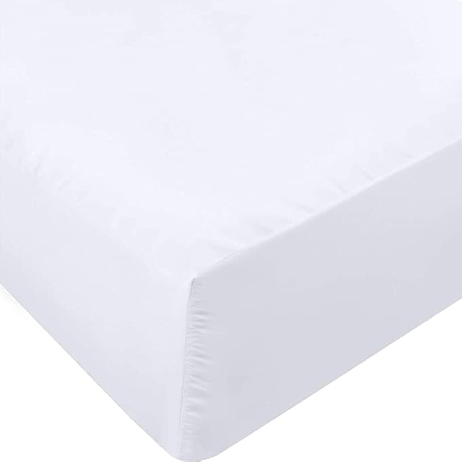 Utopia Bedding Full XL Fitted Sheet - Bottom Sheet - Deep Pocket - Soft Microfiber -Shrinkage and Fade Resistant-Easy Care -1 Fitted Sheet Only (White)