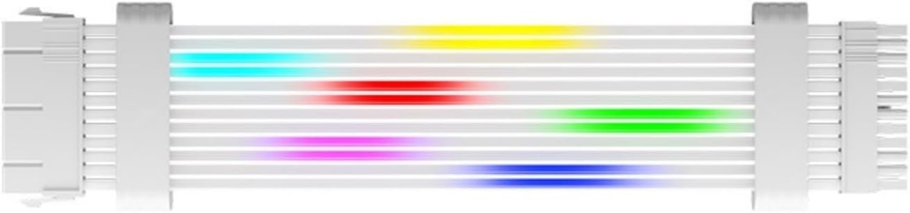 カスタマイズ可能なArgb CPU電源延長ケーブル24ピンマザーボードの同期照明付き授業PCビルドアクセサリーCPU電源延長