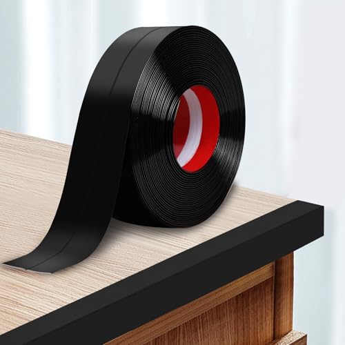 Plinthe souple autocollante noire 6cm x 7m pour protection des angles