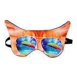 minkissy 3D Cat Eye Sleep Mask Funny Animal Design Light Blocking Eye Cover for Women for Travel and Relaxation