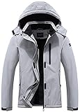 DLGJPA Women's Mountain Waterproof Ski Jacket Hooded Windbreakers Windproof Raincoat Winter Warm Snow Coat