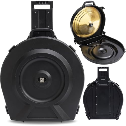 GORPANIX 22'' Cymbal Case With Wheels, Rolling Cymbal Hard Case With Foam, Fits 10 × 21' Cymbals...