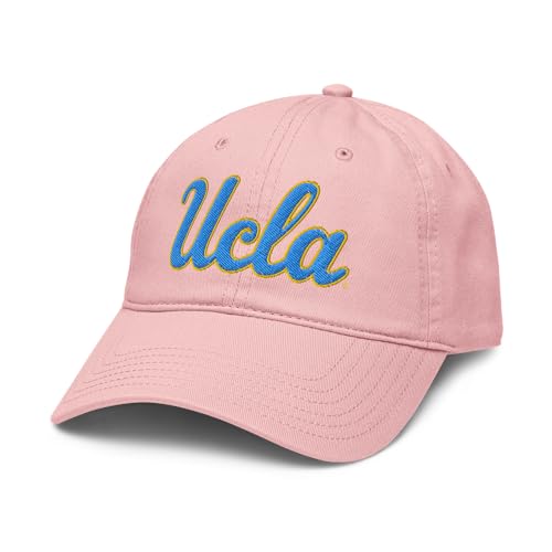 Elite Authentics UCLA Bruins Adjustable Baseball Cap - Pink - Unisex Adult - Cotton - NCAA - University Theme - Easter Occasion - One Size - 6 Inch Brim - Baseball Cap