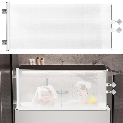 Freedom Retractable Bathtub Splash Guard for Kids and Pet ,Stop w...