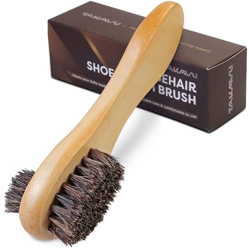 Horsehair Shoe Polish Brush for Leather & Fabric Care