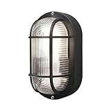 led ovalleuchte base oval kellerleuchte oktaplex lighting schwarzer Kunststoff mit klarem Glas