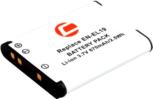 Carat Electronics EN-EL19 - Batería de Repuesto para cámaras Nikon CoolPix S100, S2500, S330, S3100, S4100, S4150, S4300