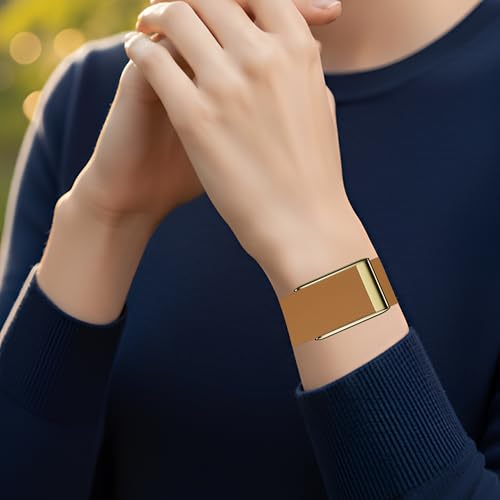 DADO Luxe Tapered Leather Replacement Band Compatible with WHOOP 5.0, One, Peak, and Life Fitness Tracker – Durable & Comfortable | Not for Whoop Gen 4 (Brown Gold - Slim, One/Peak) by DADO - Image 7