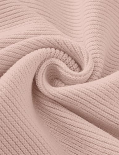 Image of ZESICA Women's Crew Neck Long Lantern Sleeve Fall 2026 Casual Loose Ribbed Knit Solid Soft Pullover Sweater Tops