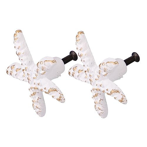HOMOCONO Beach Knobs 2pcs Decor Knobs Retro Drawer Pulls Iron Material for Home