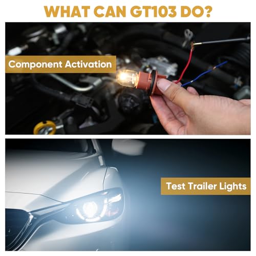 GODIAG Power Circuit Probe Tester, Auto Short Circuit Finder Relay Tester 6V-30V Component Activation Battery Tester Electrical Tool with LED Test Light, Polarity Buzzer Warning 20Ft Cable