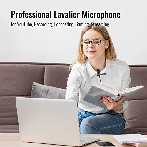 Takstar Lavalier Clip On Microphone, Lav Lapel Mic 3.5Mm 16 Feet Interview Microphone Omnidirectional Video Recording Condenser Mic For Youtube Tiktok Studio Recording Iphone Android Gopro Camera #TOP6