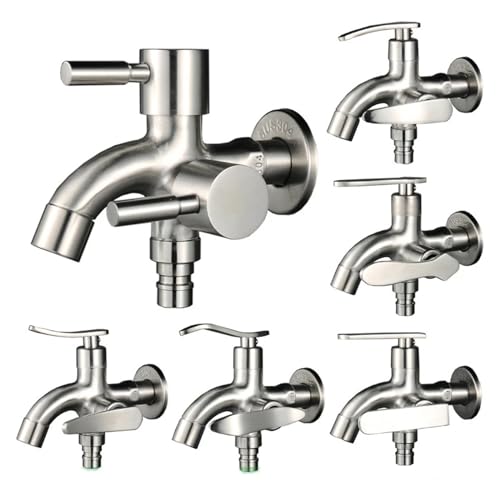 Robinet extérieur double sortie inox 304 fini les fuites de machine à laver