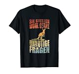 Sie Stellen Wohl Gerne Unnötige Fragen Retro Känguru T-Shirt