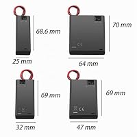 4 Stück AA-Batteriehalter Sets, 1/2/3/4 x 1.5V AA Kunststoff Batteriehalter mit Schalter und Abdeckung – Ansicht 2