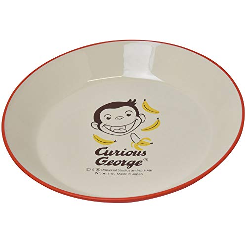 LIC-0208/ニコット/【Curious George/おさるのジョージ（バナナ）】塗プレート/キッチン/学校/ランチ/子供/食器/キャラクター/ギフト/プレゼント